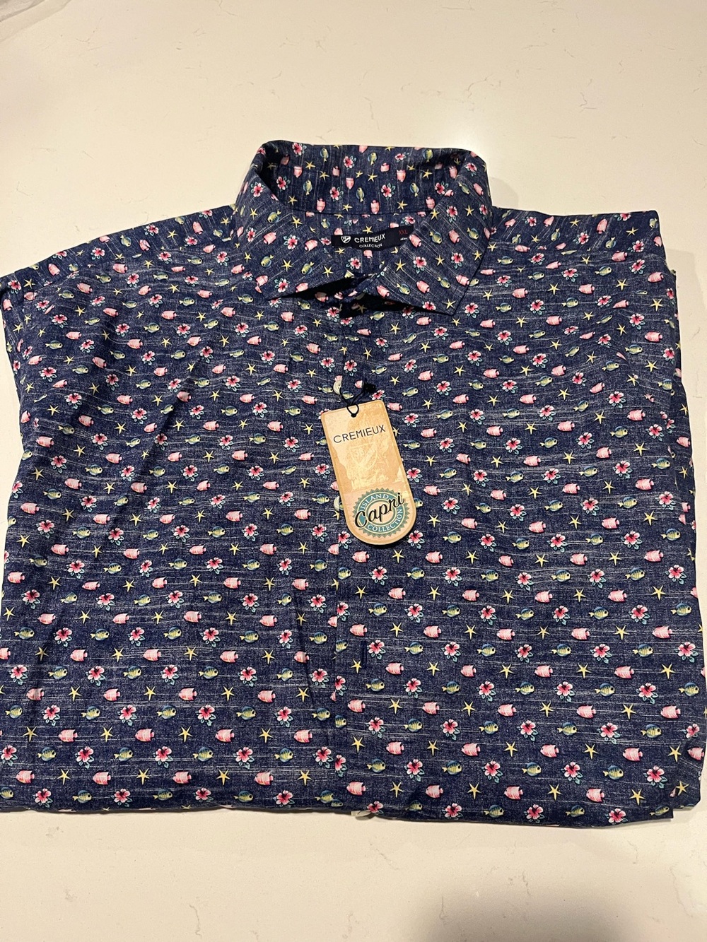 Daniel Cremieux Men’s Navy Floral Button-Up Shirt